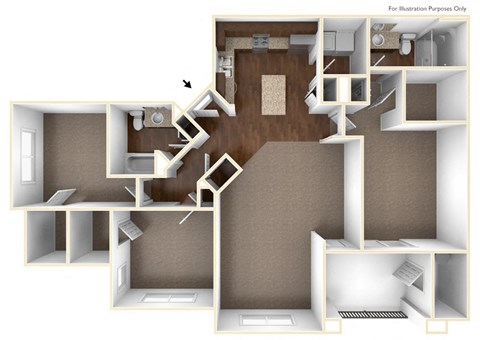 Tercero Floor Plan at Villas at San Dorado, Oro Valley, 85737